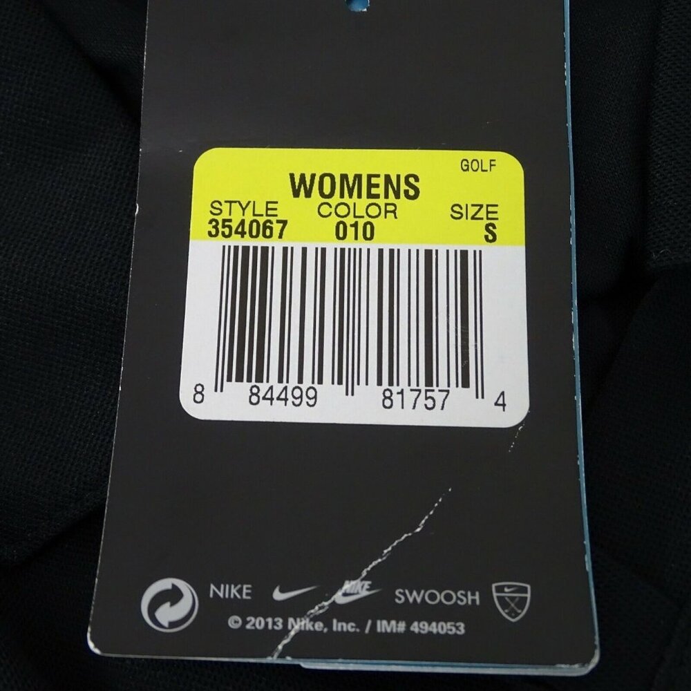 Nike Golf Dri-Fit Polo Shirt Women Size S Black Short Sleeve INDIANA VETERINARY - Picture 7 of 7
